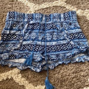 Blue hippie shorts